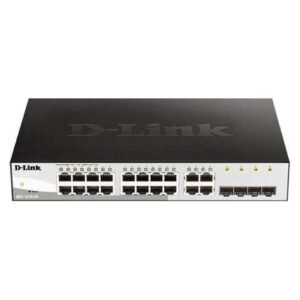 D-Link 16-port Gigabit Long Range 250m PoE+ Smart Switch with 16 PoE ports, 2 SFP ports – DGS-F1210-18PS