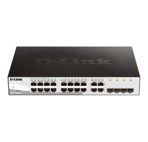 D-Link 16-port Gigabit Long Range 250m PoE+ Smart Switch with 16 PoE ports, 2 SFP ports – DGS-F1210-18PS
