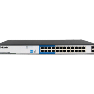 D-link 26-Port Gigabit PoE Switch with 24 PoE+ Ports (8 Long Reach 250m) and 2 SFP Uplink Ports - DGS-F1026P