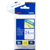 Brother TZe-253 Label Tape – Blue on White, 24mm Wide