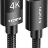 UGREEN HDMI 2.0 4K Male to Male Braided Cable Black 5 m – HD119