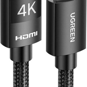 UGREEN HDMI 2.0 4K Male to Male Braided Cable Black 5 m – HD119