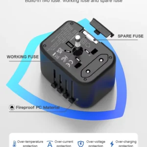 Universal Worldwide Travel Charger Adapter with USB-C Laptop Charger