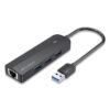 Vention 3-Port USB 3.0 Hub with Gigabit Ethernet Adapter – 0.15M Black