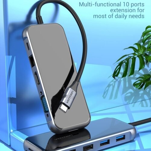 Vention USB-C 10-in-1 Docking Station with HDMI – 0.15M Gray