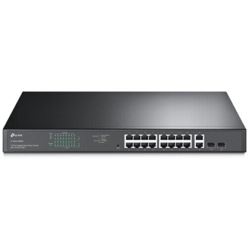 TP-Link 18-Port 10/100/1000Mbps Gigabit Easy Smart Switch with 16-Port PoE+ – TL-SG1218MPE