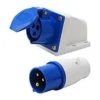 32 Amp 3-Pin Industrial Socket 220V-250V Weatherproof IP44 Waterproof