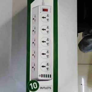 Lightwave Extension Socket 10 Way with 6 USB Fast Charging Ports 2 Metres