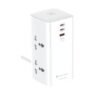 Lightwave Extension Socket 3 Metres 4 Way with 70W 3 USB Ports and Surge Protection