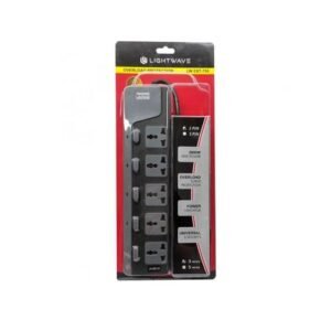 Lightwave Extension Socket 3 Metres 5 Way with Surge Protection and Power Indicator