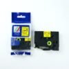 Brother HS2-611 heat shrink tube black on yellow