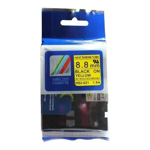 Brother HS2-621 9mm black on yellow heat shrink tube