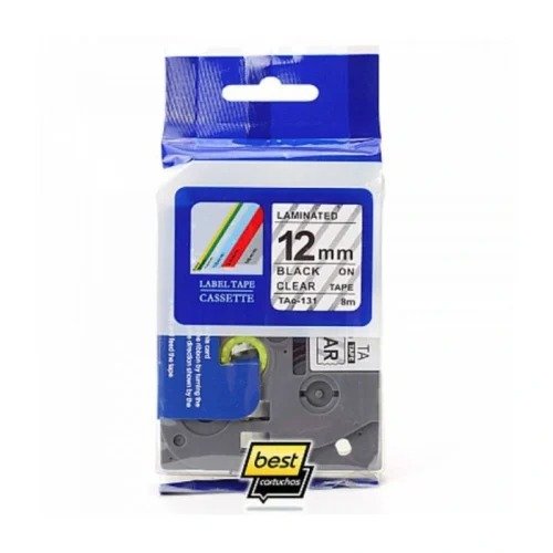 Brother TZ2-131 12mm black on clear label tape