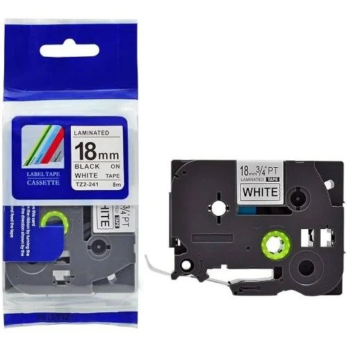 Brother TZ2-241 18mm black on white label tape