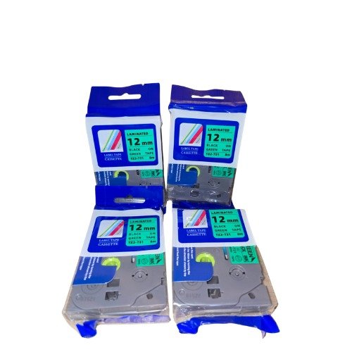 Brother TZ2-731 12mm black on green label tape