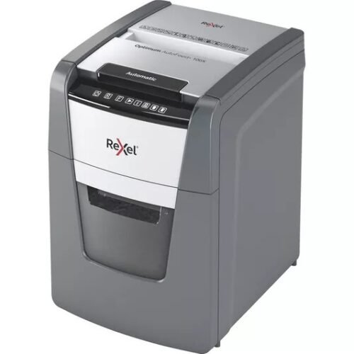 Rexel Optimum AutoFeed+ 100X cross-cut paper shredder